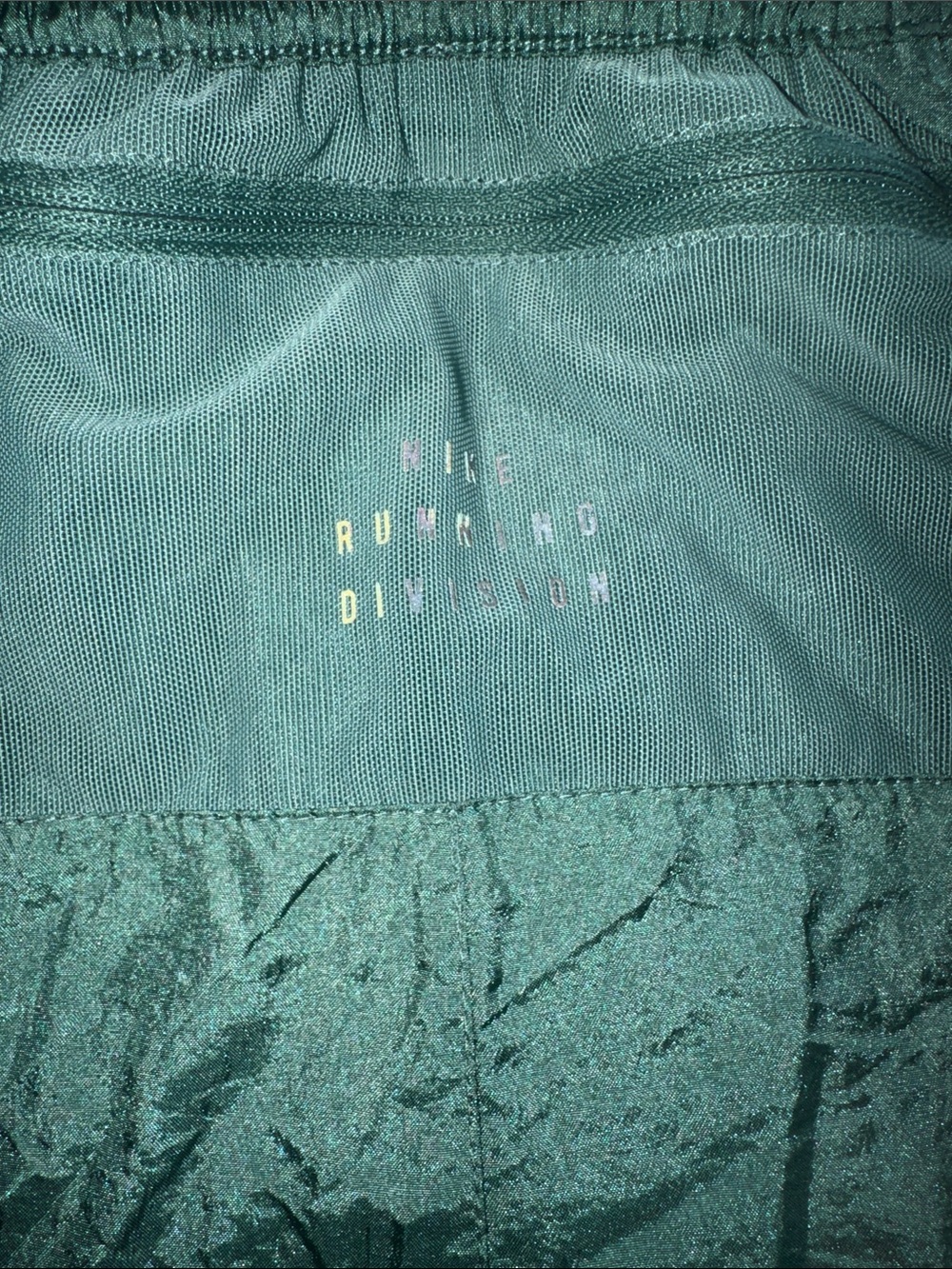 Nike Green Athletic Running Shorts with Black Drawstring - Picture 4 of 4